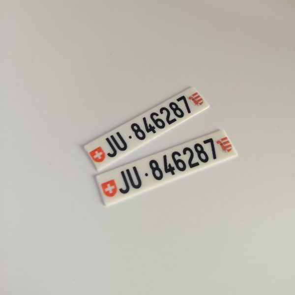 Plaques d'immatriculation Suisse Jura 50x11 
