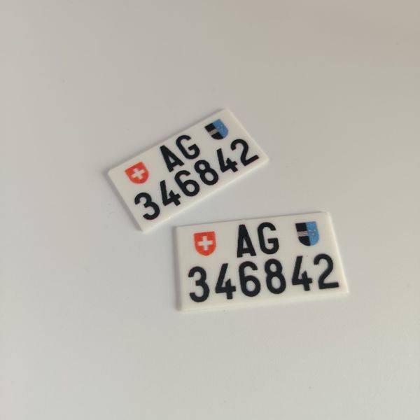Plaques d'immatriculation Suisse Argovie 30x16