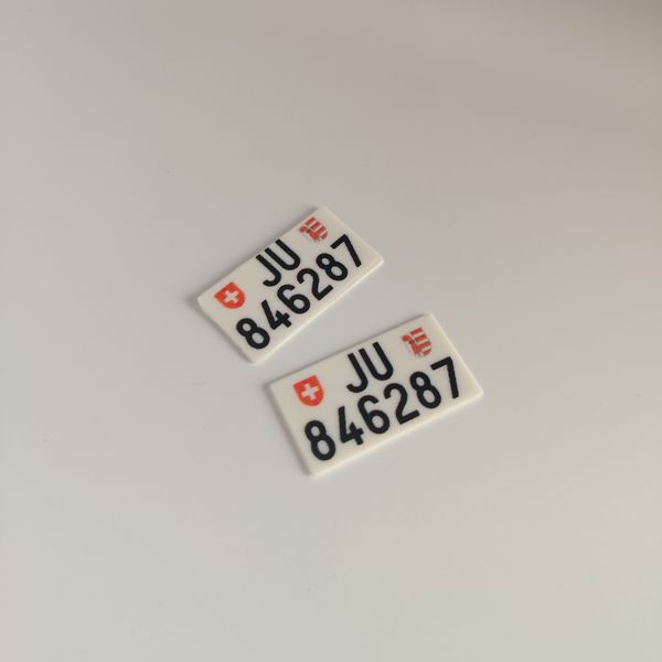 Plaques d'immatriculation Suisse Jura 30x16