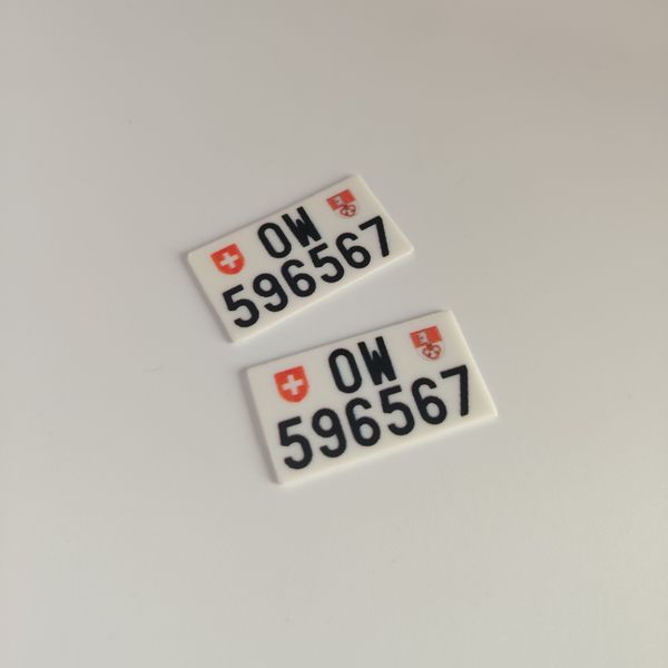 Plaques d'immatriculation Suisse Obwald 30x16