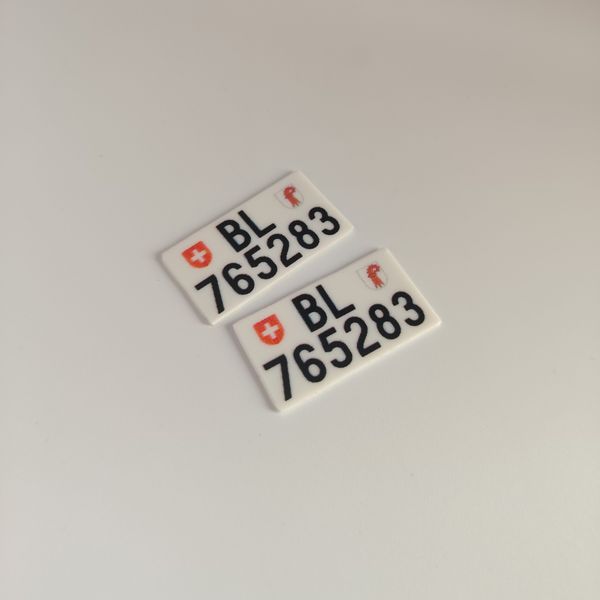 Plaques d'immatriculation Suisse Bâle campagne 30x16