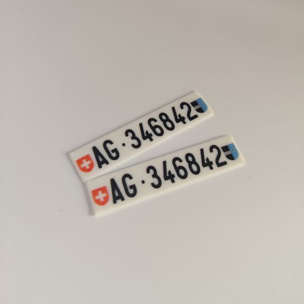Plaques d'immatriculation Suisse Argovie 50x11